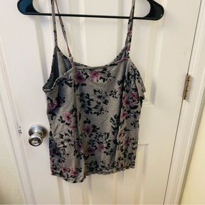 Torrid size 2 grey and purple floral print cami